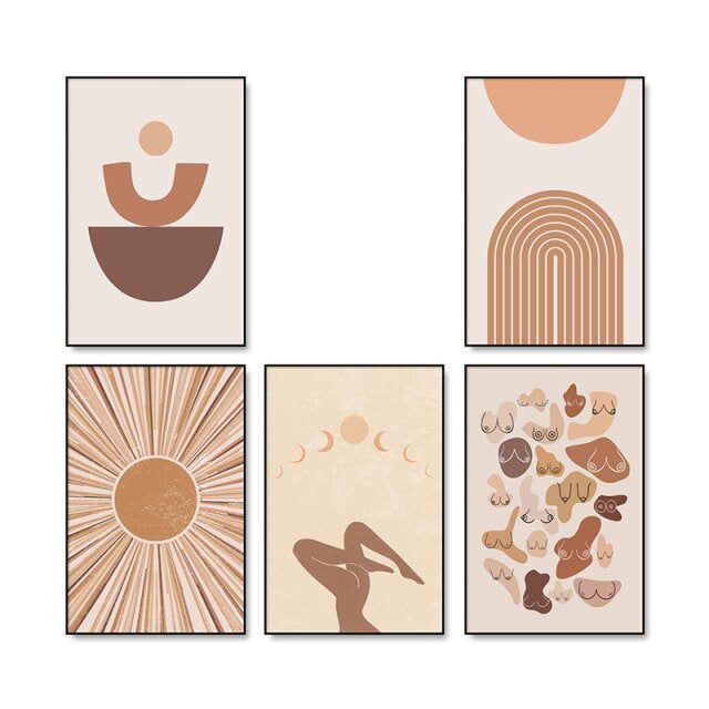 Canvastavla Boho Abstrakt Design