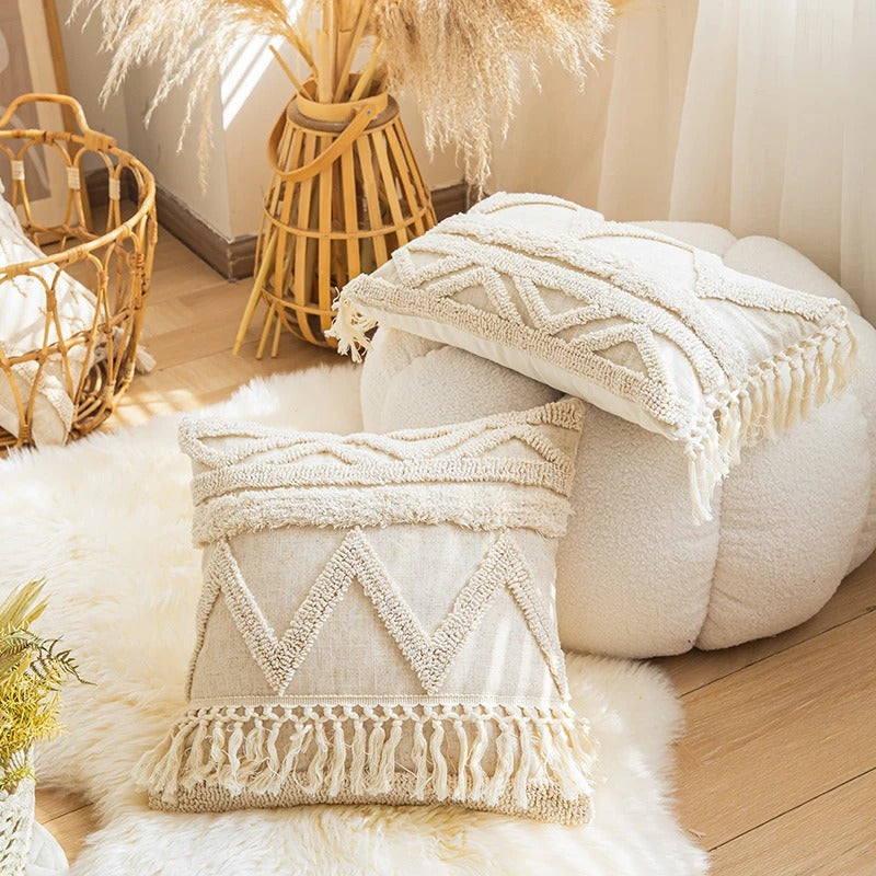 Tovad Kuddfodral Beige Boho