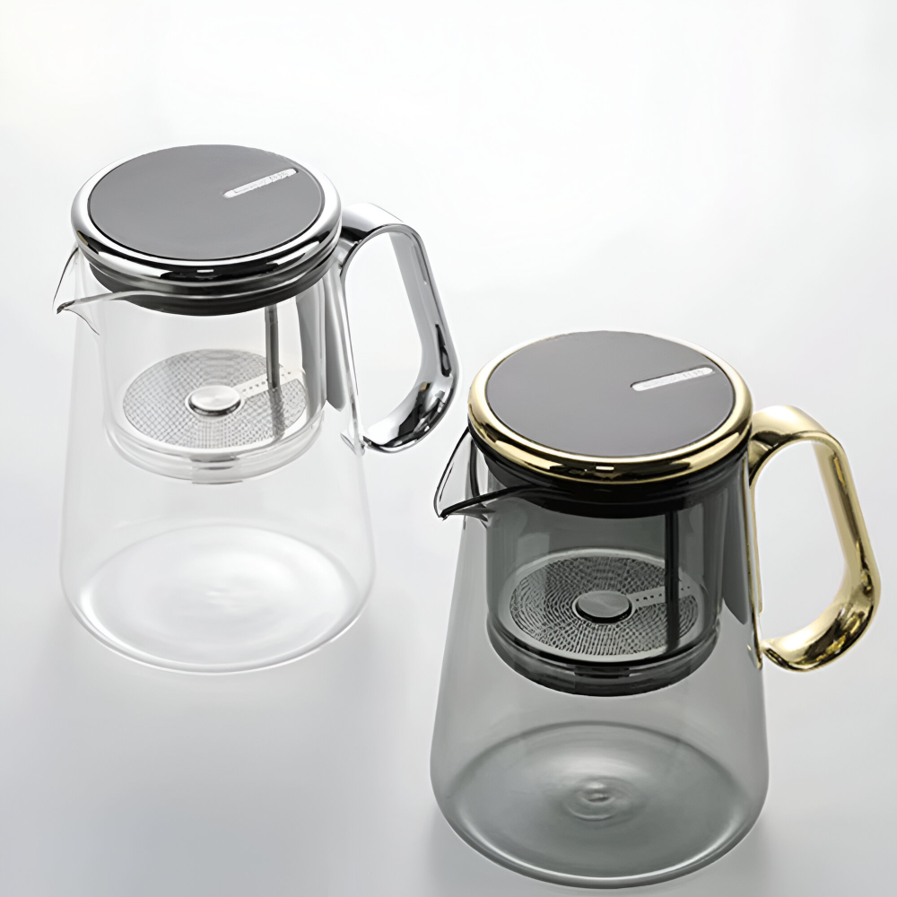 700ml Magnetisk Glas-Tekanna - Borosilikatglas & Rostfritt Stål – Droppfri