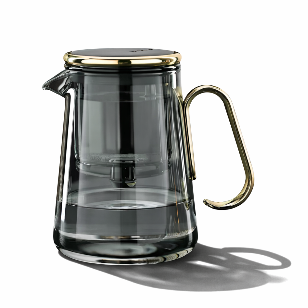 700ml Magnetisk Glas-Tekanna - Borosilikatglas & Rostfritt Stål – Droppfri