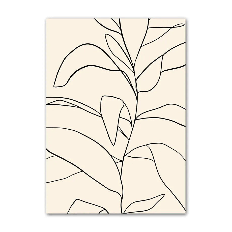 Lerretsväggkonst Minimalistisk Ljusbrun