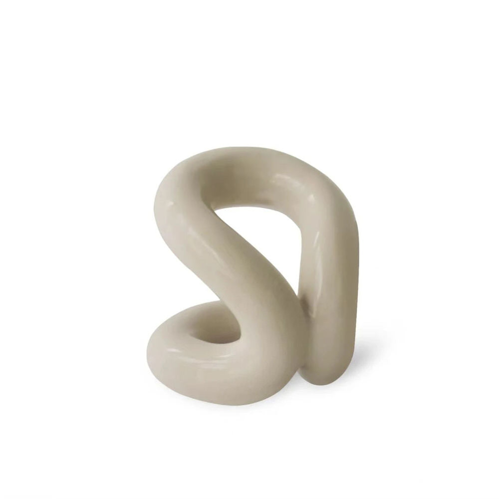 Keramiskt sminkborstställ med kurvig design