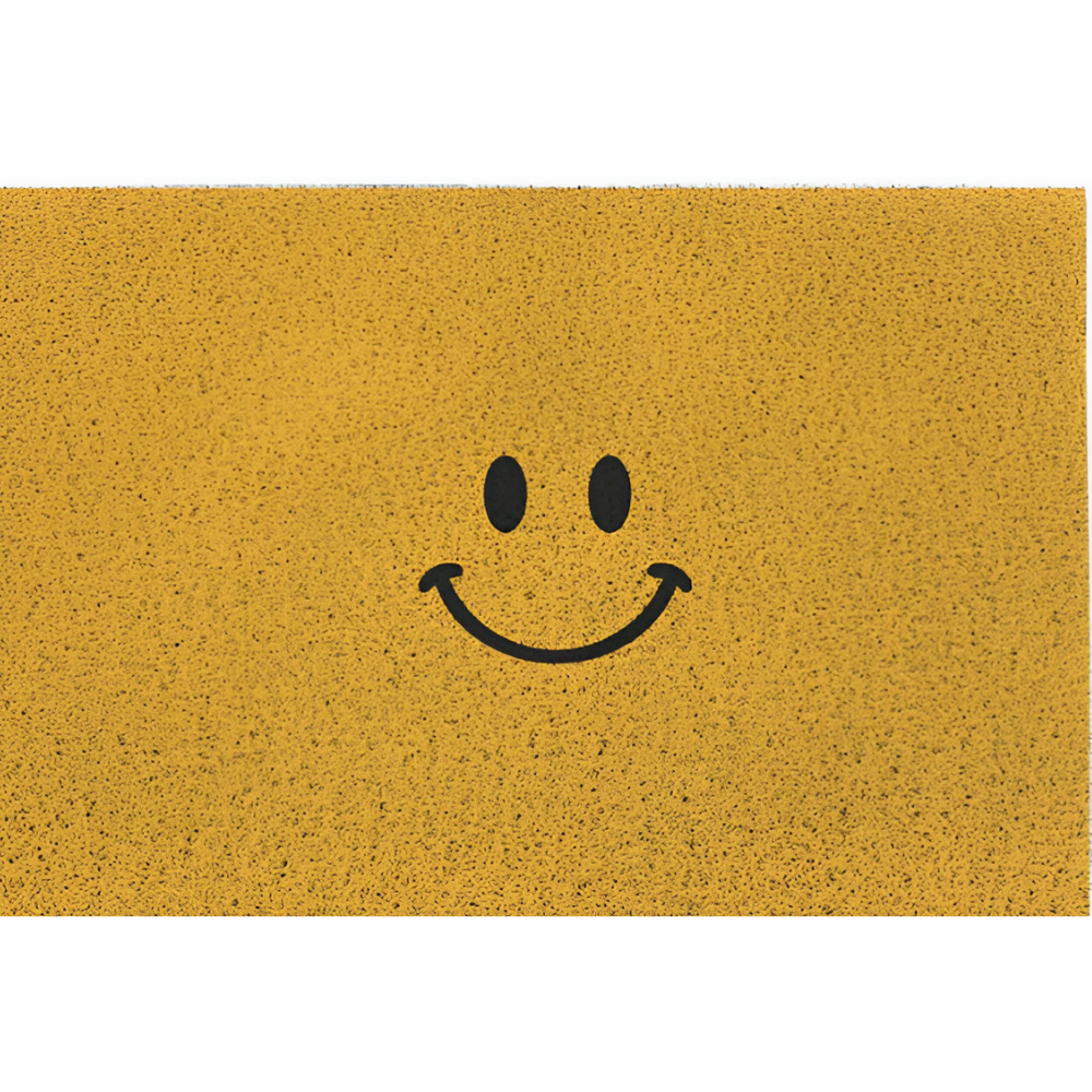 Halkfri PVC Dörrmatta med Smiley-ansikte Entrématta