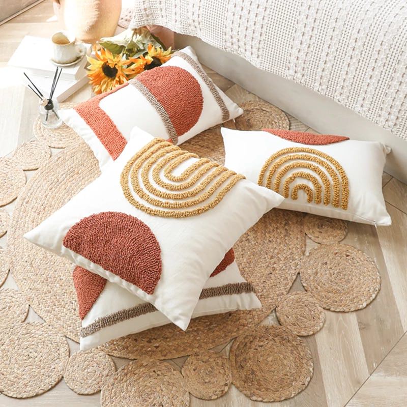 Kuddöverdrag Boho Flätad Bågmönster