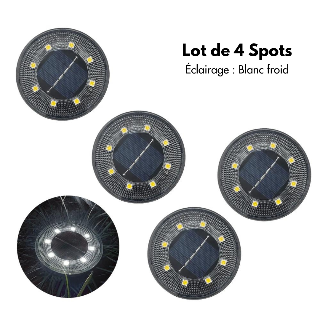 LED solcellsmarkspotlights vattentäta utomhusbelysning för trädgården
