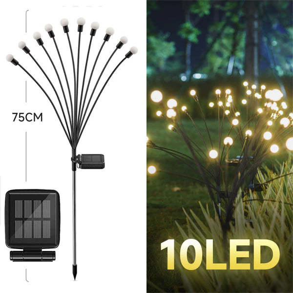 Solcellsdriven utomhuslampa för trädgårdsväxter