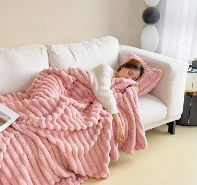 Fleecefilt I Mjuk Fleece För Soffa Och Säng