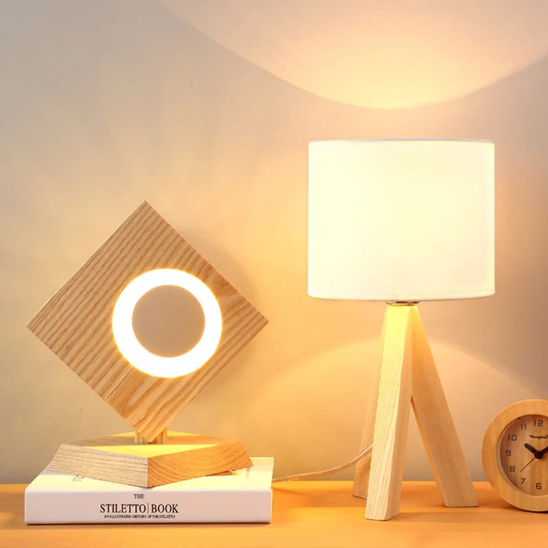 Träbordslampa modern design
