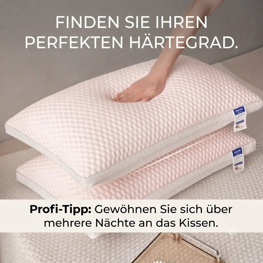 Närbild av ergonomisk kudde med mjuk yta och avlastande form