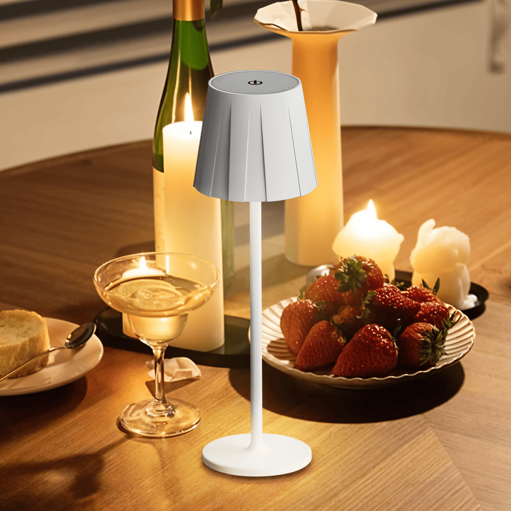 AcrylLume- Sladdlös LED-Bordslampa med Veckad Inspiration