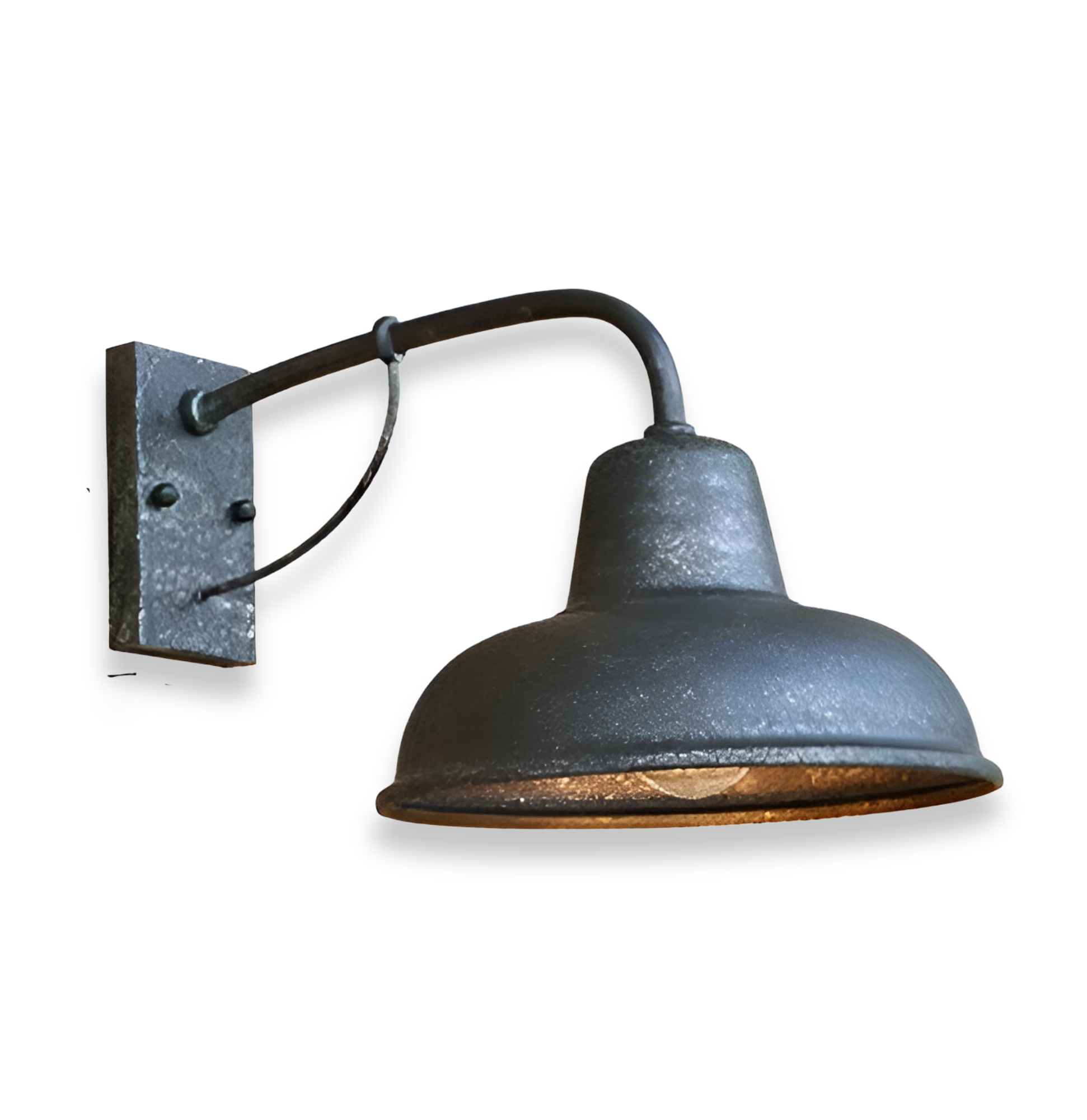 Aisle Järnlampa - Antik Vintage Ladugårdslampa - Svart Industriell Vägglampa