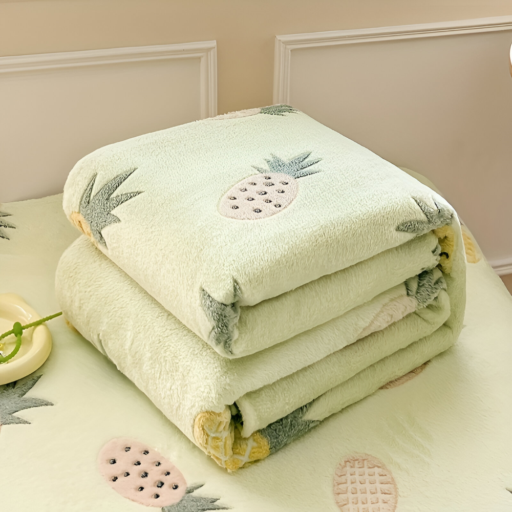 Allsäsongs-korallfleece Filt - Mjuk, Maskintvättbar Filt för Hemmet, Kontoret och som Present