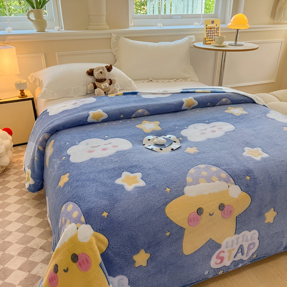 Allsäsongs-korallfleece Filt - Mjuk, Maskintvättbar Filt för Hemmet, Kontoret och som Present