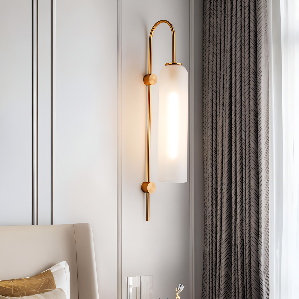 Archy Vägglampa - Blå & Vit Glasrör Vägglampa - Nordisk Vägglampdesign - Dekor Vägglampor LED