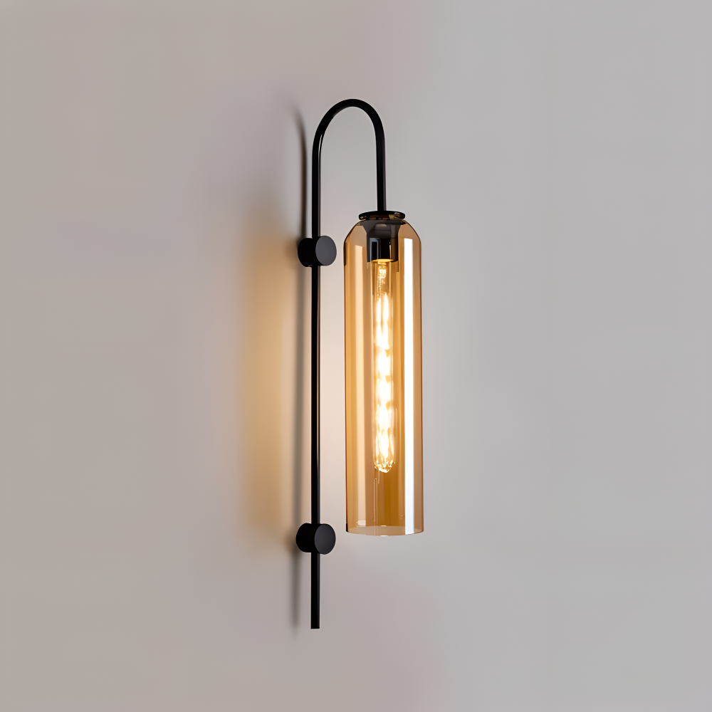Archy Vägglampa - Blå & Vit Glasrör Vägglampa - Nordisk Vägglampdesign - Dekor Vägglampor LED