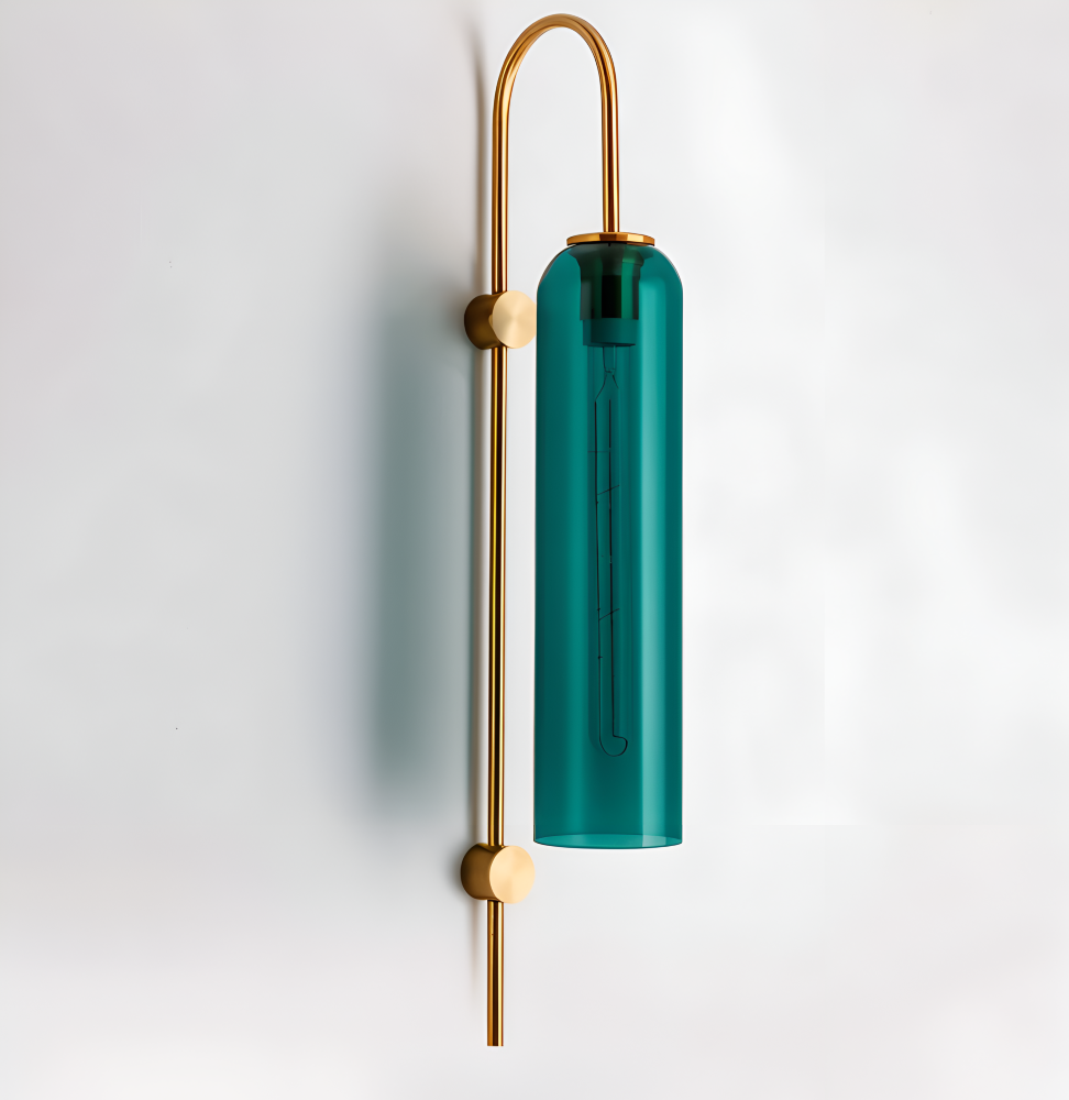 Archy Vägglampa - Blå & Vit Glasrör Vägglampa - Nordisk Vägglampdesign - Dekor Vägglampor LED