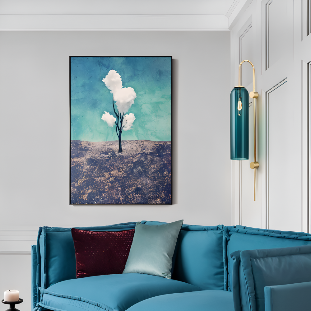 Archy Vägglampa - Blå & Vit Glasrör Vägglampa - Nordisk Vägglampdesign - Dekor Vägglampor LED