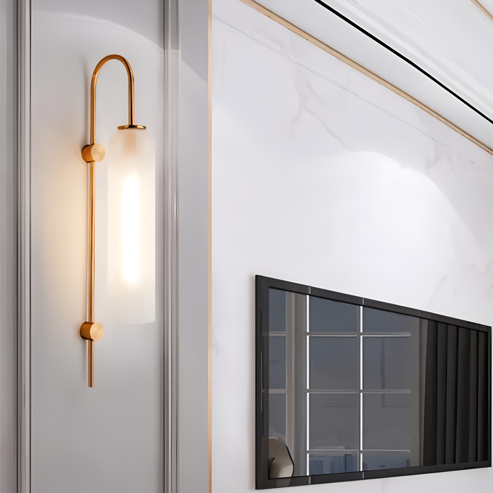 Archy Vägglampa - Blå & Vit Glasrör Vägglampa - Nordisk Vägglampdesign - Dekor Vägglampor LED