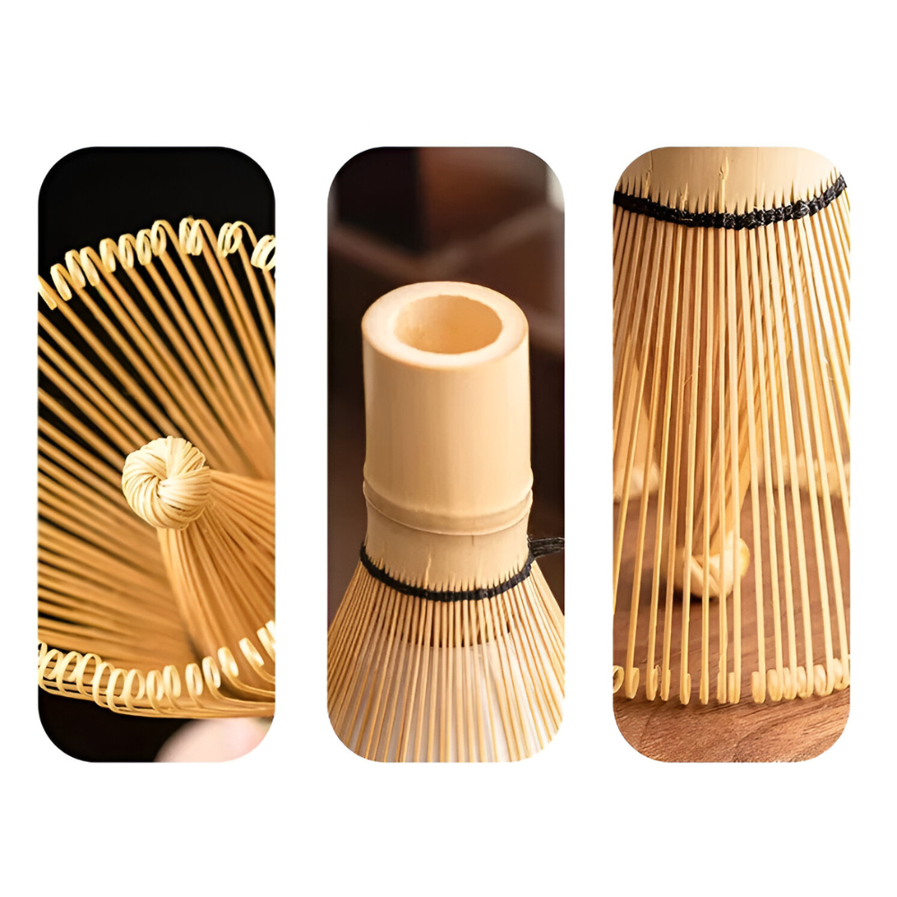 Artisan Matcha Set 8-delar – Handgjord Keramikskål (550ml), Bambusvisp & Sikt – Japanskt Teceremonigåvoset