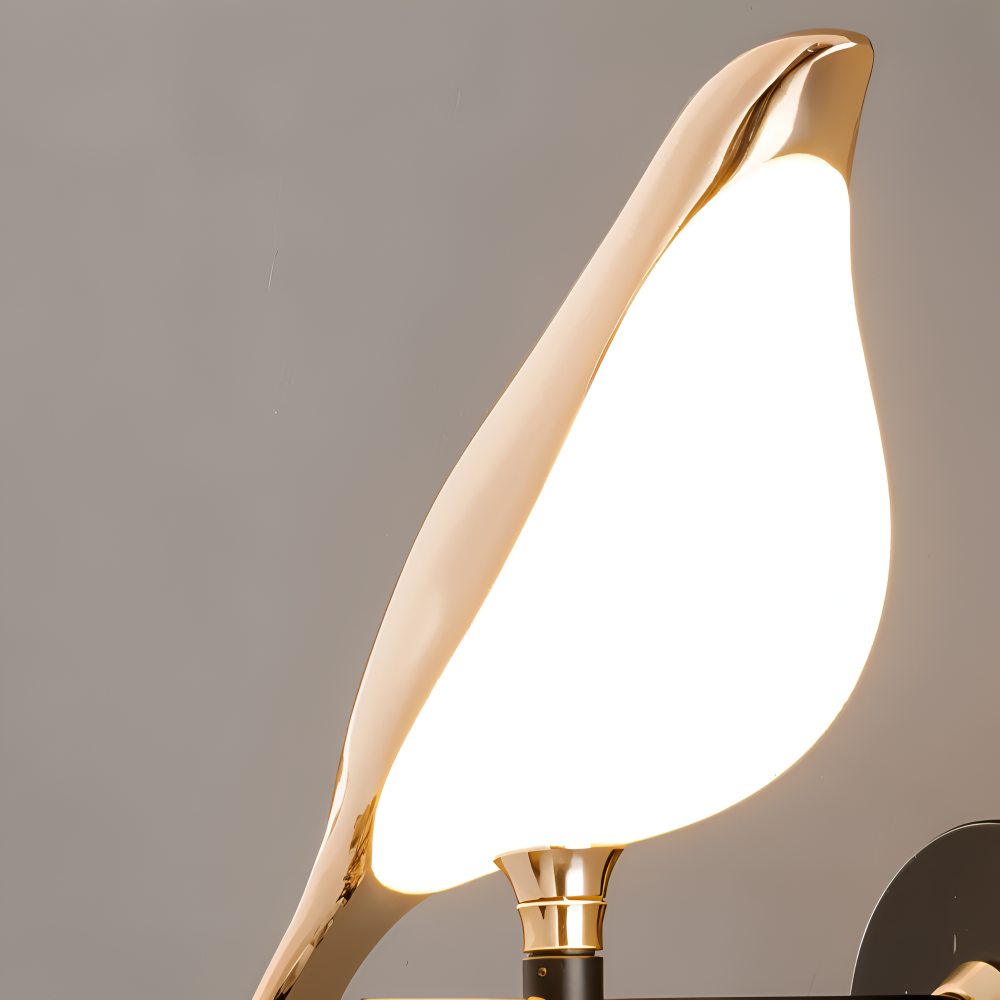 Aves Glow - Guld Fågel Roterande Vägglampa - Dekorativ Vägglampa LED