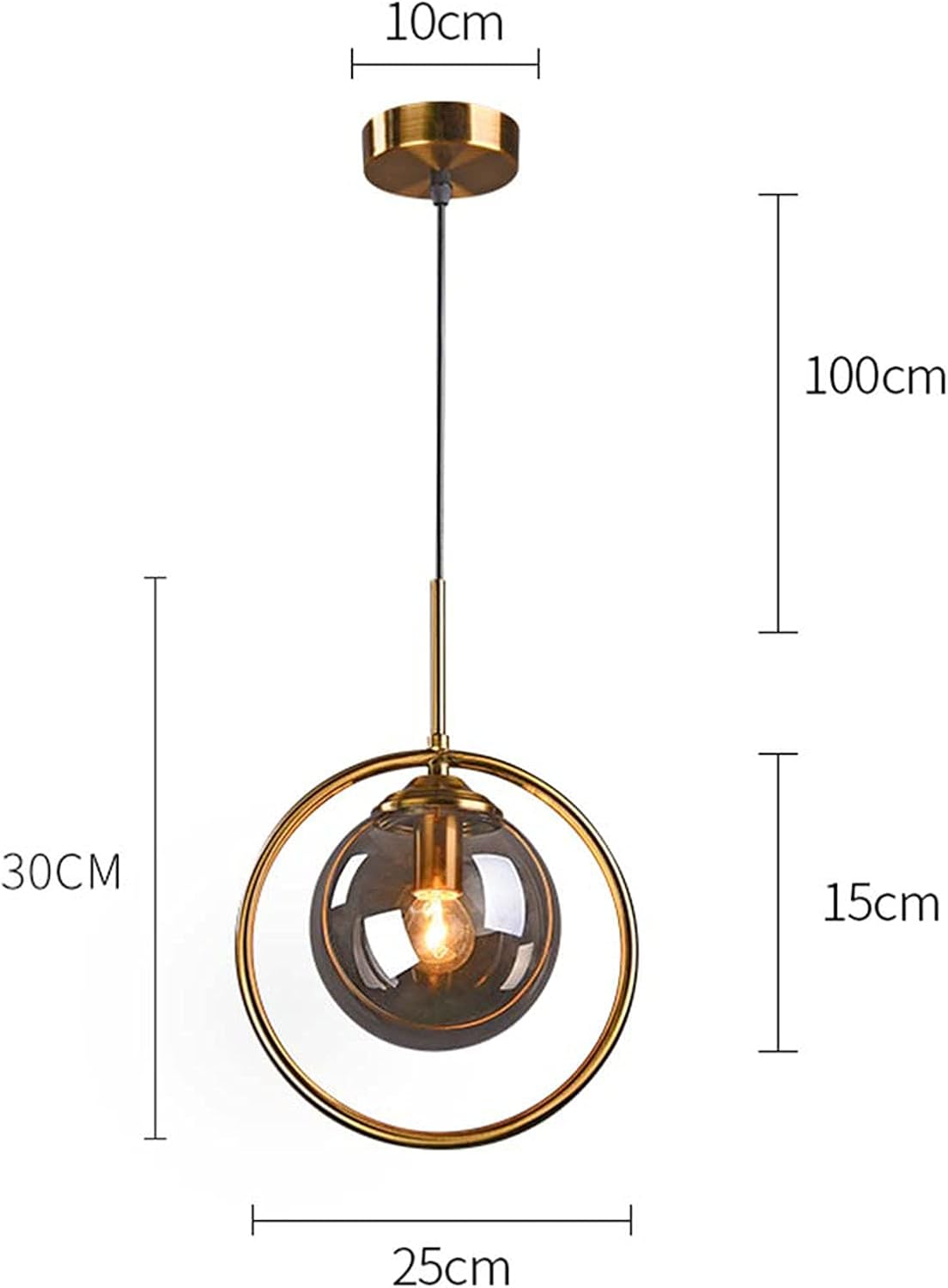 BalLoft Pendellampa - Nordisk LED Glas Hänglampa - Dekorativ Belysning