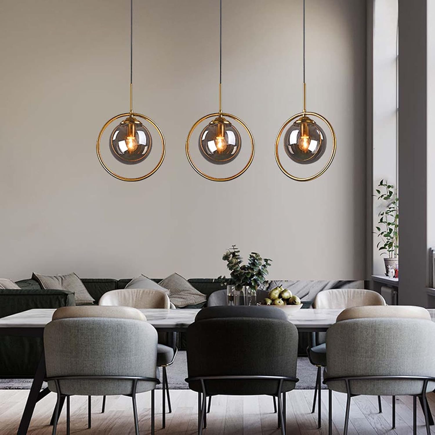 BalLoft Pendellampa - Nordisk LED Glas Hänglampa - Dekorativ Belysning
