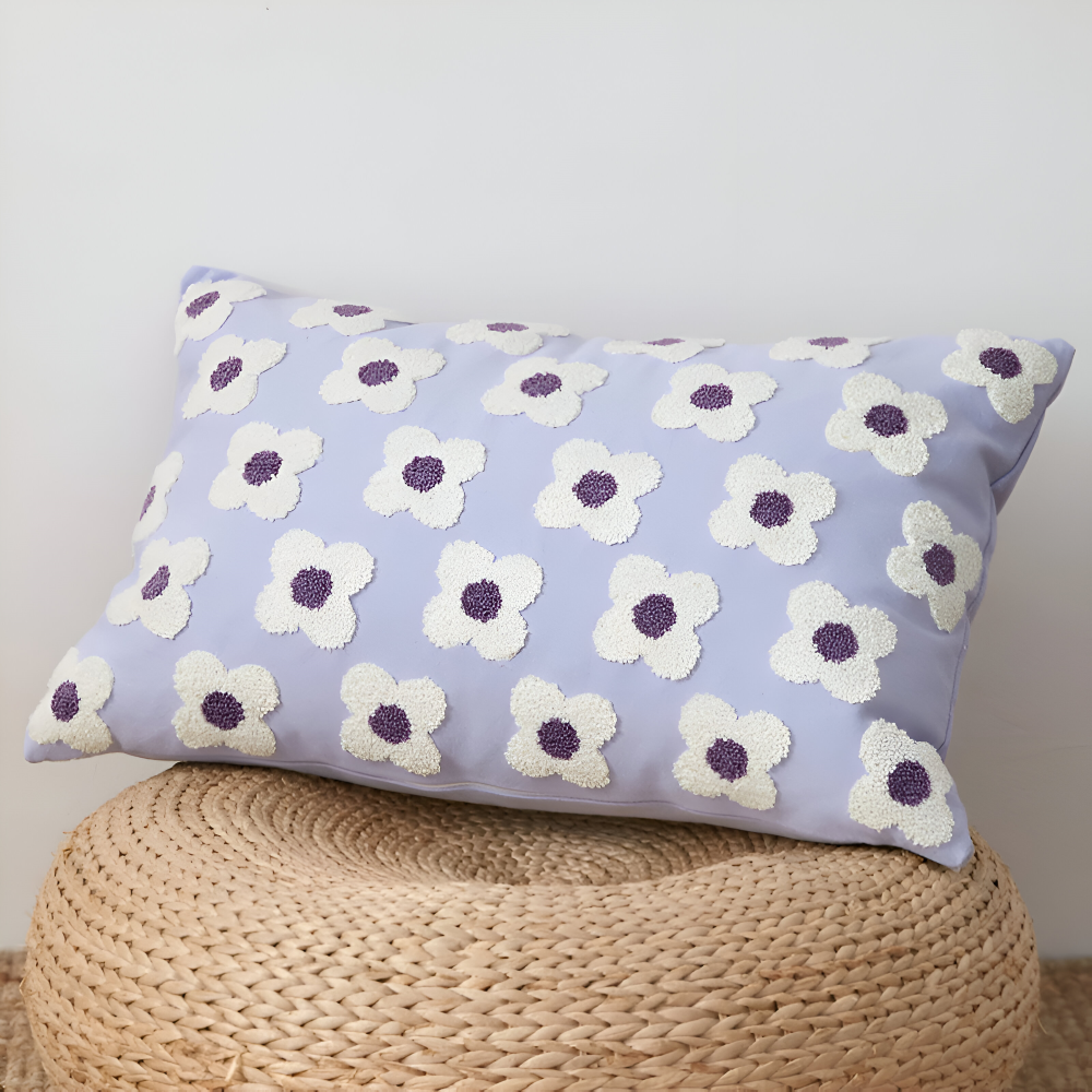 Blooma Soffkuddar - Broderade Fyrkantiga & Rektangulära Blomkuddöverdrag