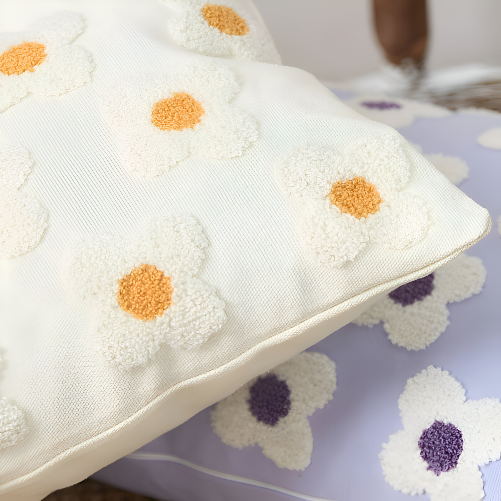 Blooma Soffkuddar - Broderade Fyrkantiga & Rektangulära Blomkuddöverdrag