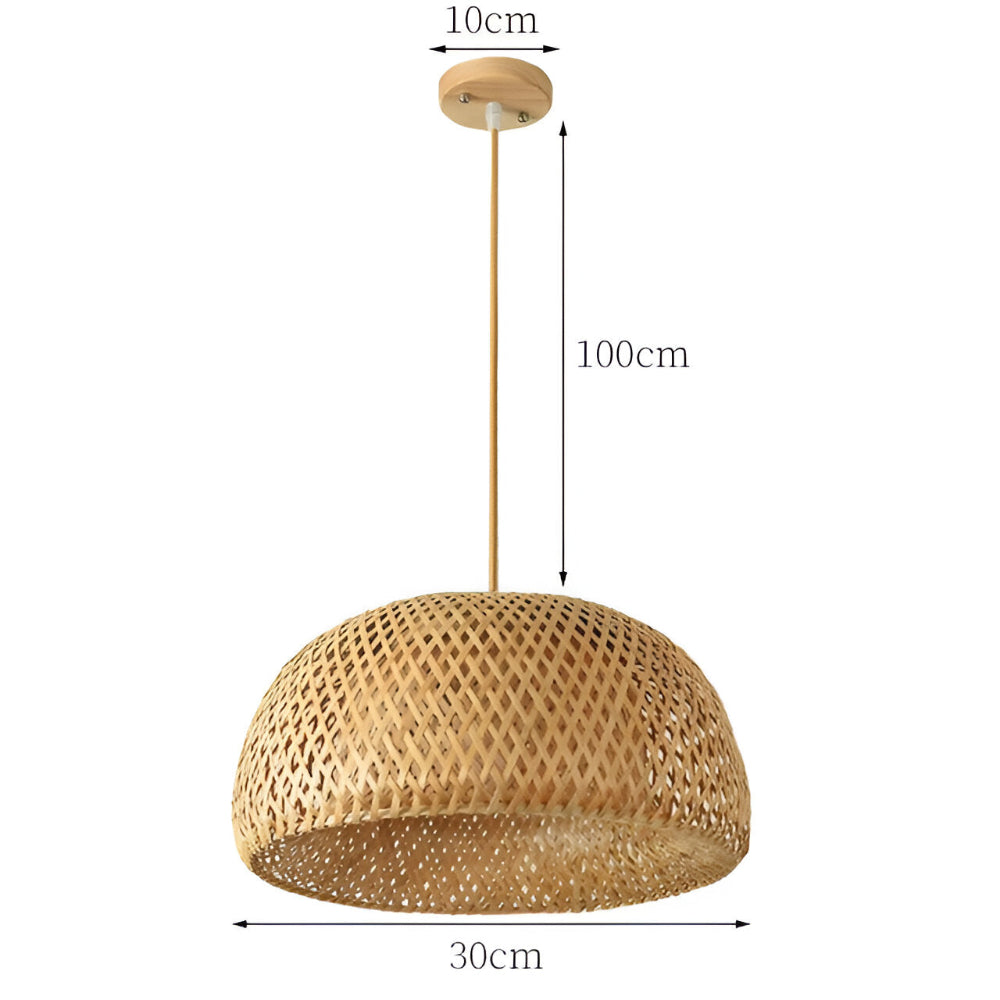 Bohemsk Rattan Hänglampa - Stilig och Miljövänlig Pendellampa för Heminredning