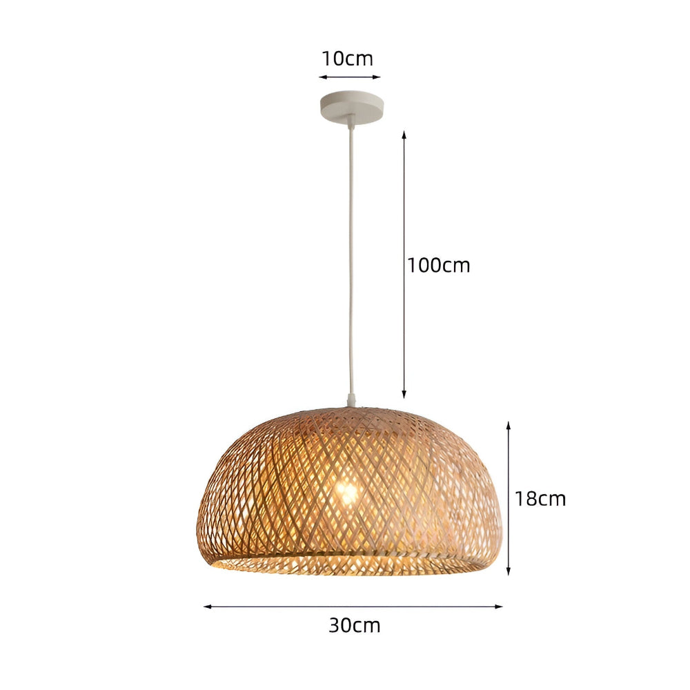 Bohemsk Rattan Hänglampa - Stilig och Miljövänlig Pendellampa för Heminredning