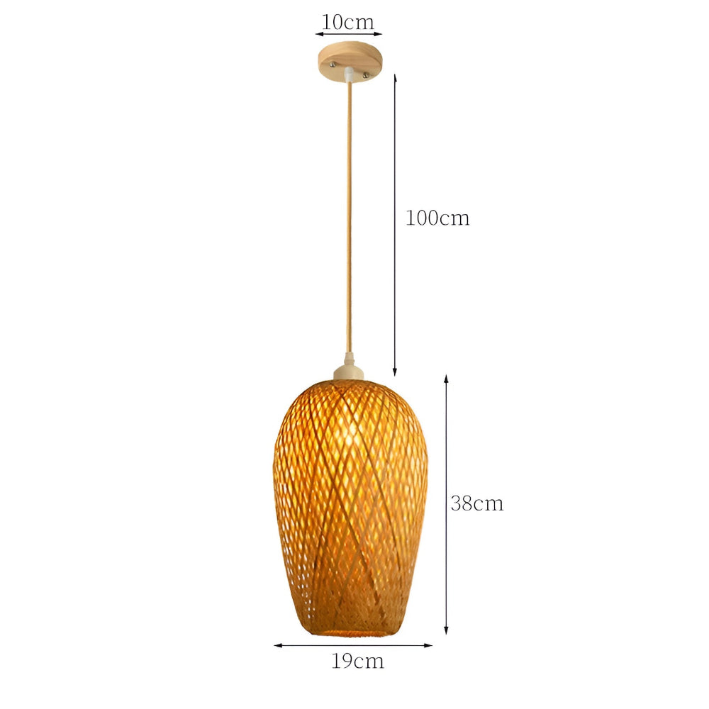 Bohemsk Rattan Hänglampa - Stilig och Miljövänlig Pendellampa för Heminredning