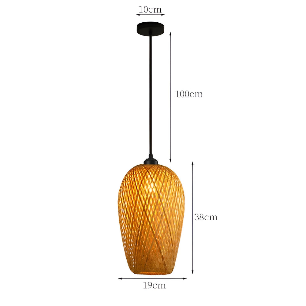 Bohemsk Rattan Hänglampa - Stilig och Miljövänlig Pendellampa för Heminredning