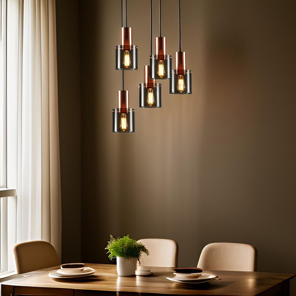 BottleLite Hängande Lampa -Modern Cylindrisk LED-Pendellampa Tillverkad av Robust Glas