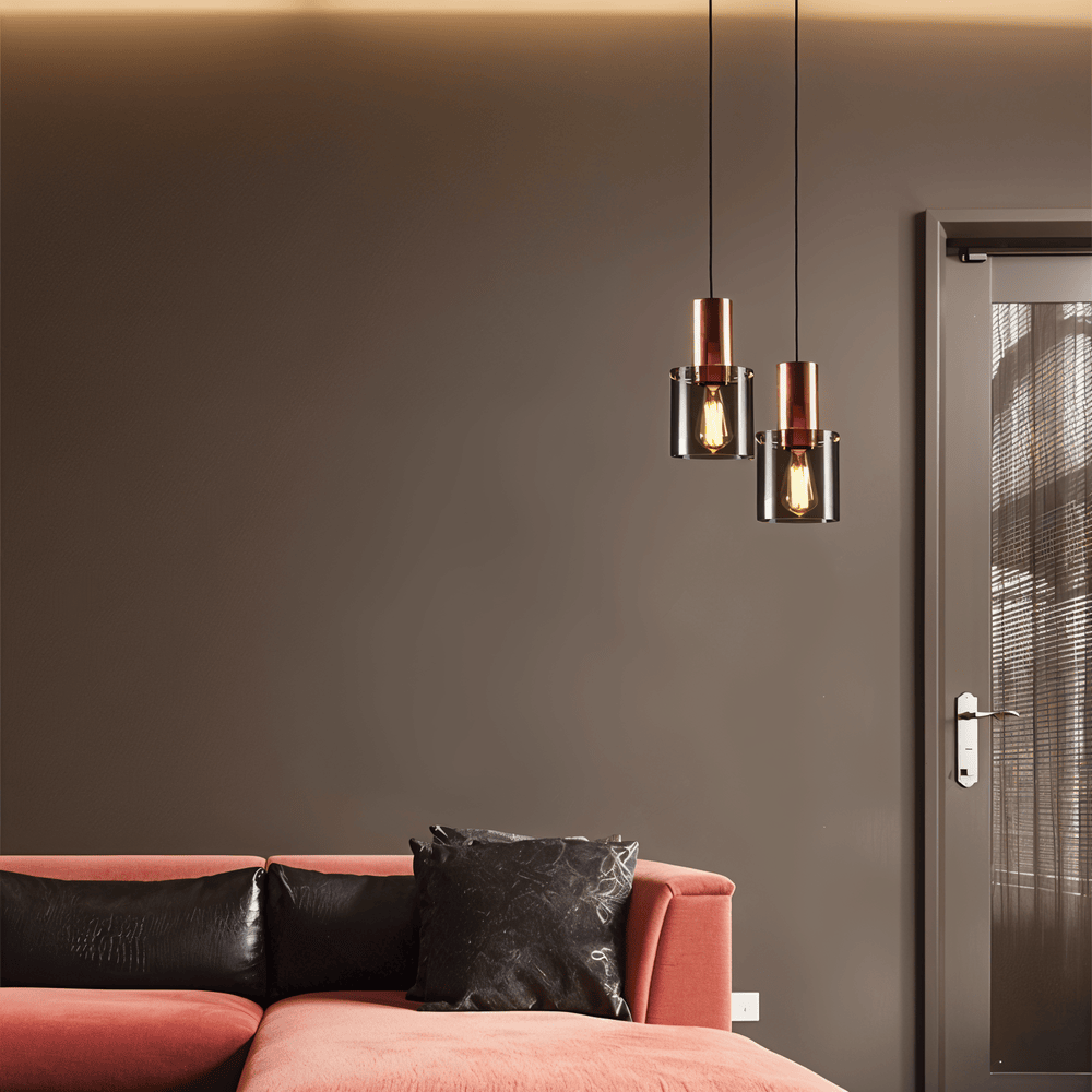 BottleLite Hängande Lampa -Modern Cylindrisk LED-Pendellampa Tillverkad av Robust Glas
