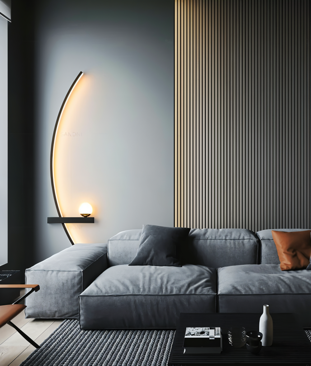 BrightArc Vägglampa - Böjd Vägglampa LED - Arc Line Nattduksbord Vägglampa