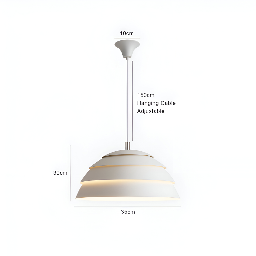Helle LED- Hängande lampa - Hierarkisk kupol pendellampa - Snodd pendellampa
