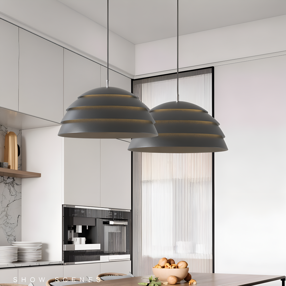 Helle LED- Hängande lampa - Hierarkisk kupol pendellampa - Snodd pendellampa