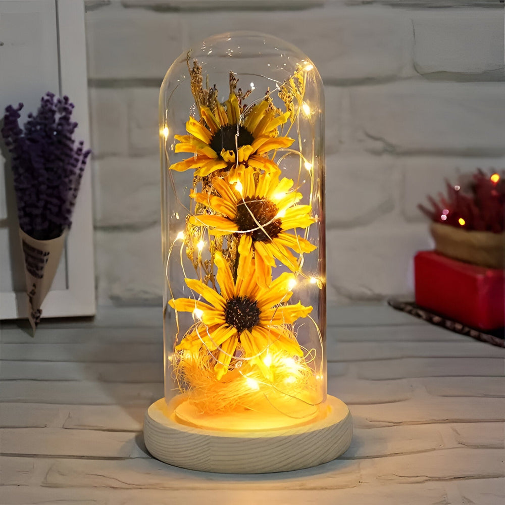 Förtrollande Solros LED Bordslampa för Heminredning