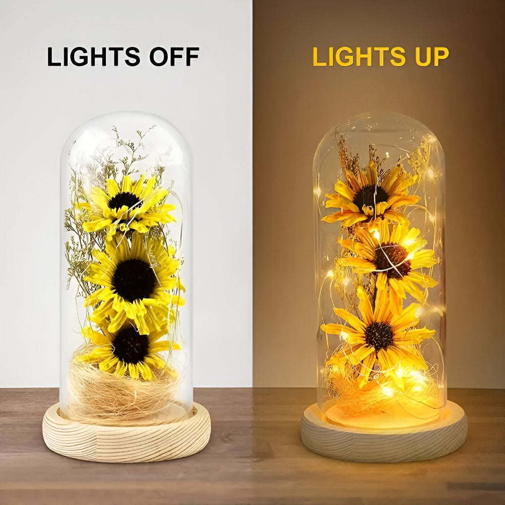 Förtrollande Solros LED Bordslampa för Heminredning
