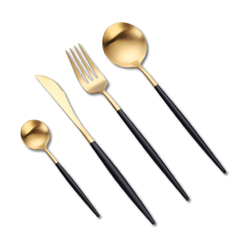ChicMatte Bestickset - 4 Delar, Flerfärgat Rostfritt Stål