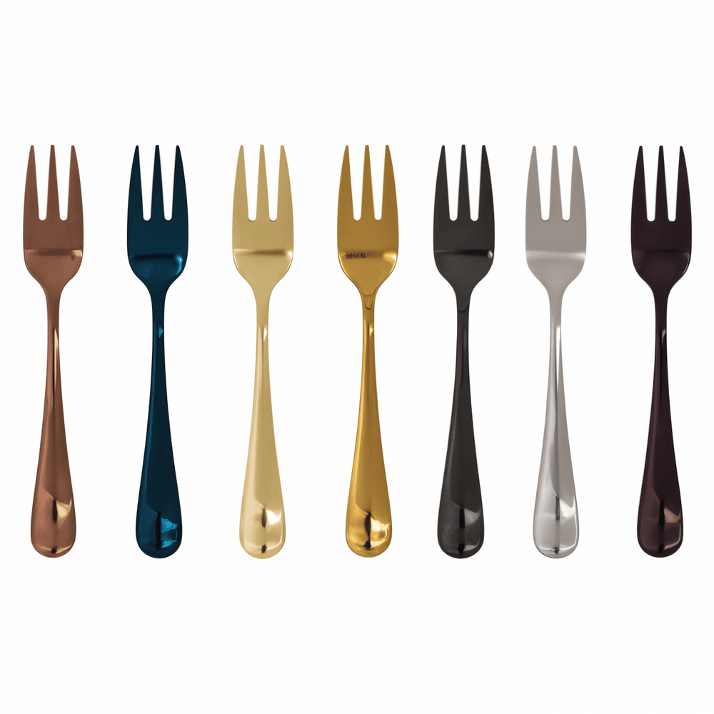 ChromaForks- 4/6-Delars Dessertgaffelsatser- Salladsgafflar- Gafflar i Rostfritt Stål
