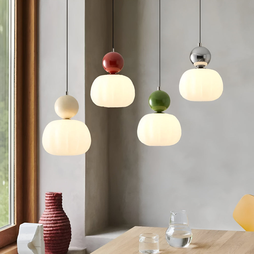 Klassisk Art Deco Pendellampa - Stilfull Crèmefärgad Hänglampa