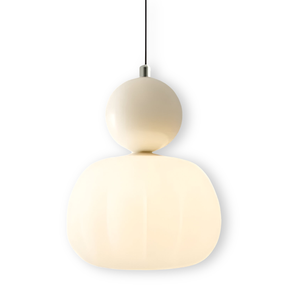 Klassisk Art Deco Pendellampa - Stilfull Crèmefärgad Hänglampa