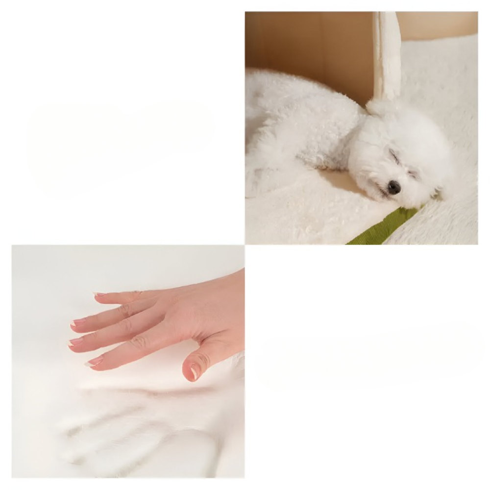 2-i-1 Hundbädd & Hundgrotta i Plysch – Ortopedisk, Antistress, Tvättbar