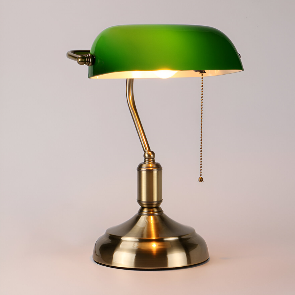 Klassisk Grön Skrivbordslampa - Tidlös Vintage-Stil Belysning