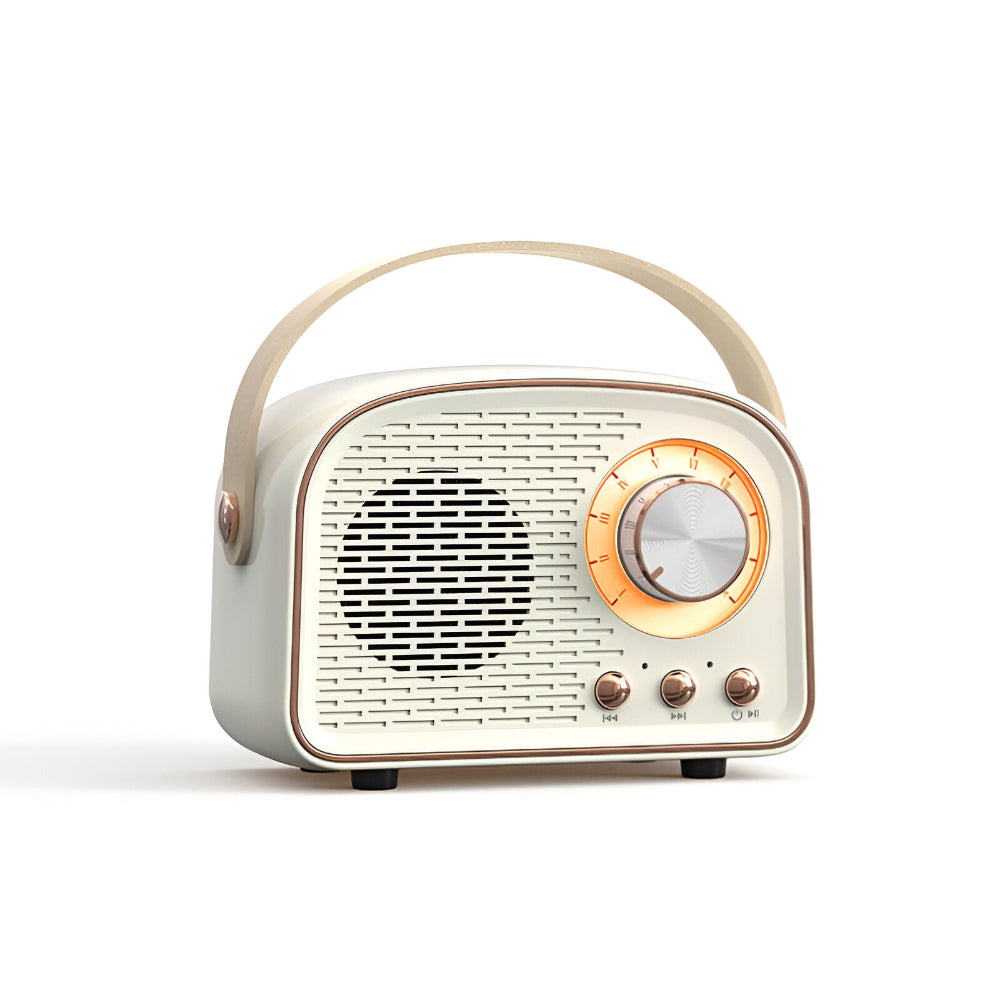 Klassisk Retro Bluetooth Högtalare - Stilig Trådlös Ljudsystem med Vintage Radio Estetik