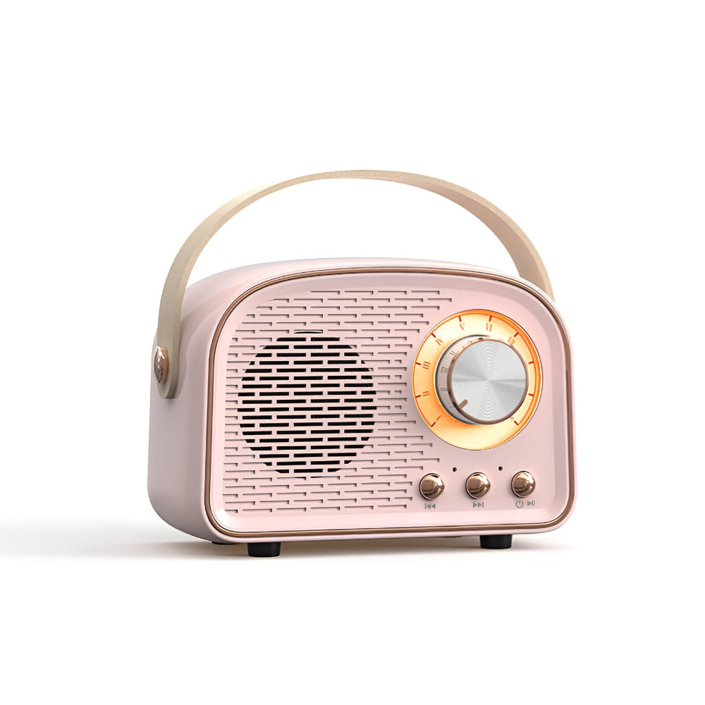 Klassisk Retro Bluetooth Högtalare - Stilig Trådlös Ljudsystem med Vintage Radio Estetik