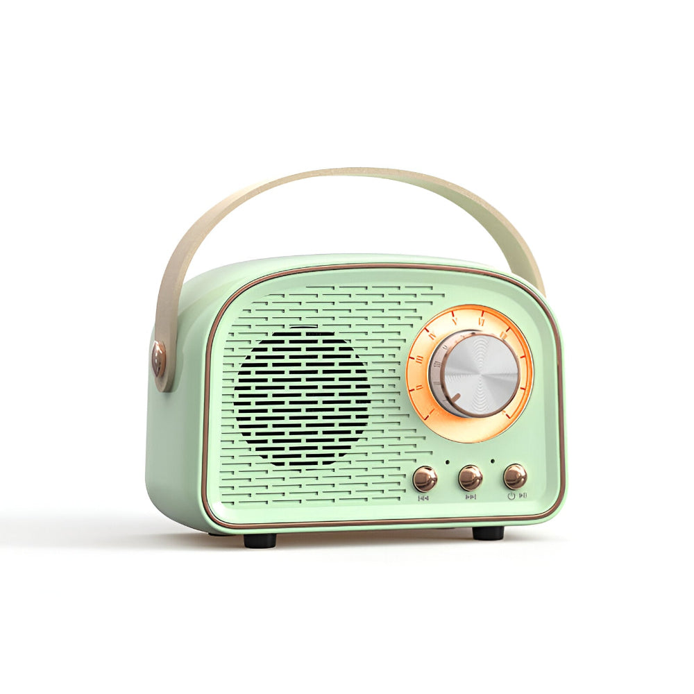 Klassisk Retro Bluetooth Högtalare - Stilig Trådlös Ljudsystem med Vintage Radio Estetik