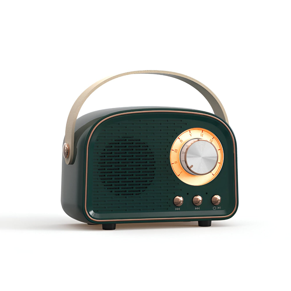 Klassisk Retro Bluetooth Högtalare - Stilig Trådlös Ljudsystem med Vintage Radio Estetik