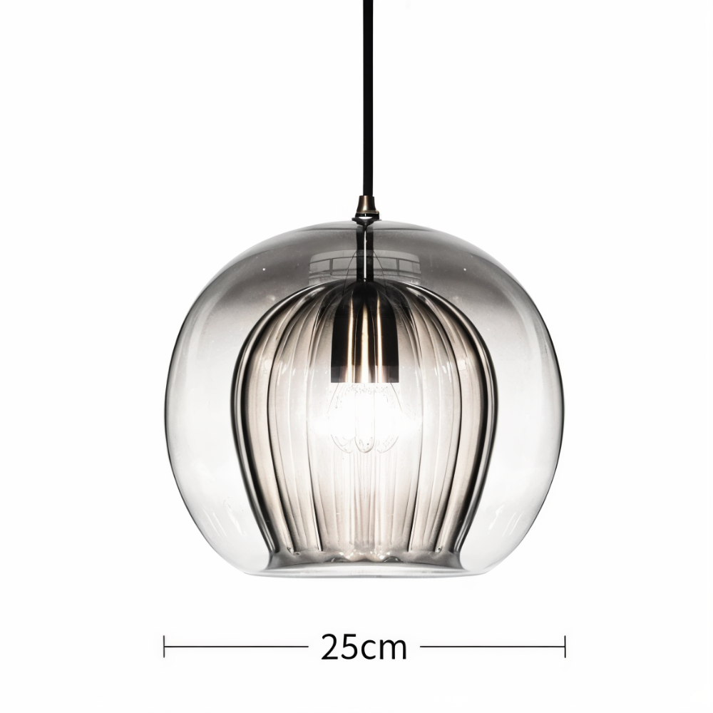 ClearLuxe Glas Pendellampa - Vintage Hänglampor Vardagsrum - Klotformad Lampa